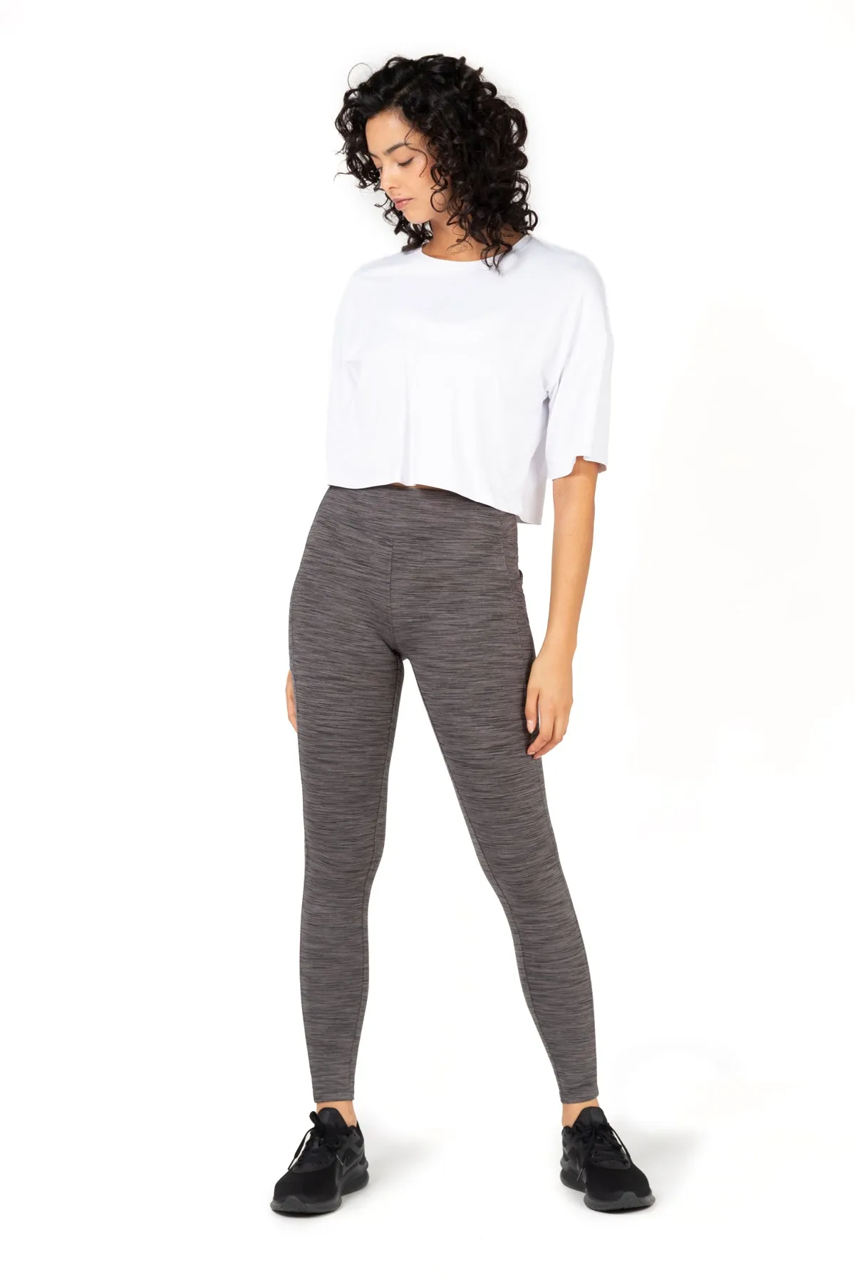 Space Dye High-Waist Double Brushed Leggings