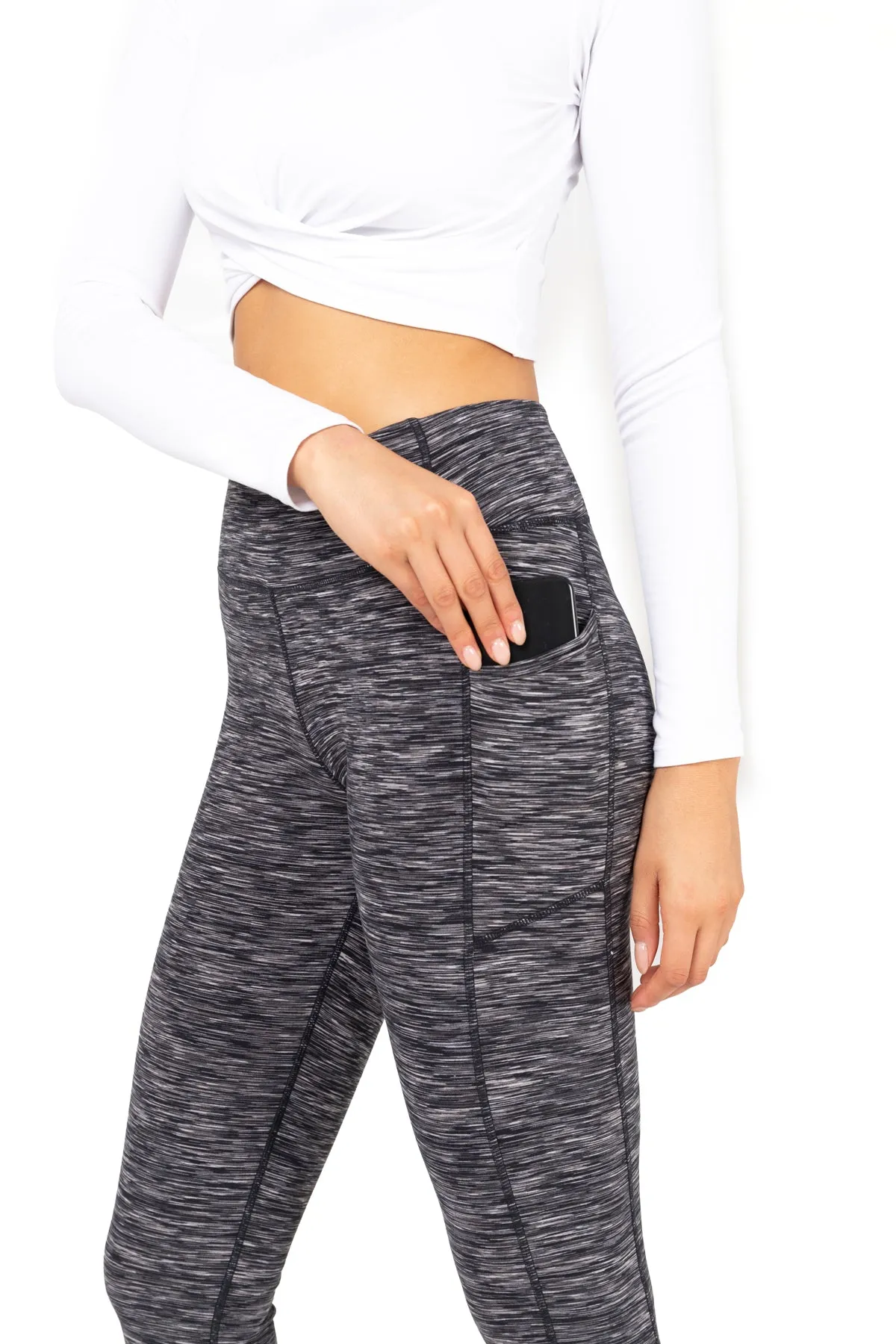 Space Dye High-Waist Double Brushed Leggings