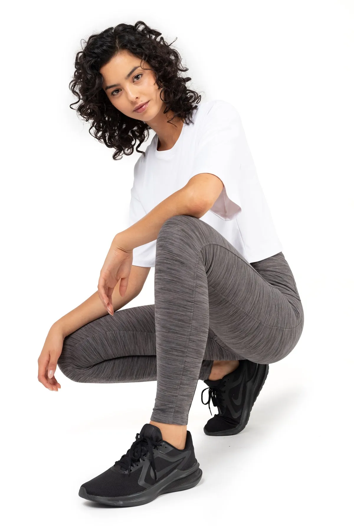 Space Dye High-Waist Double Brushed Leggings