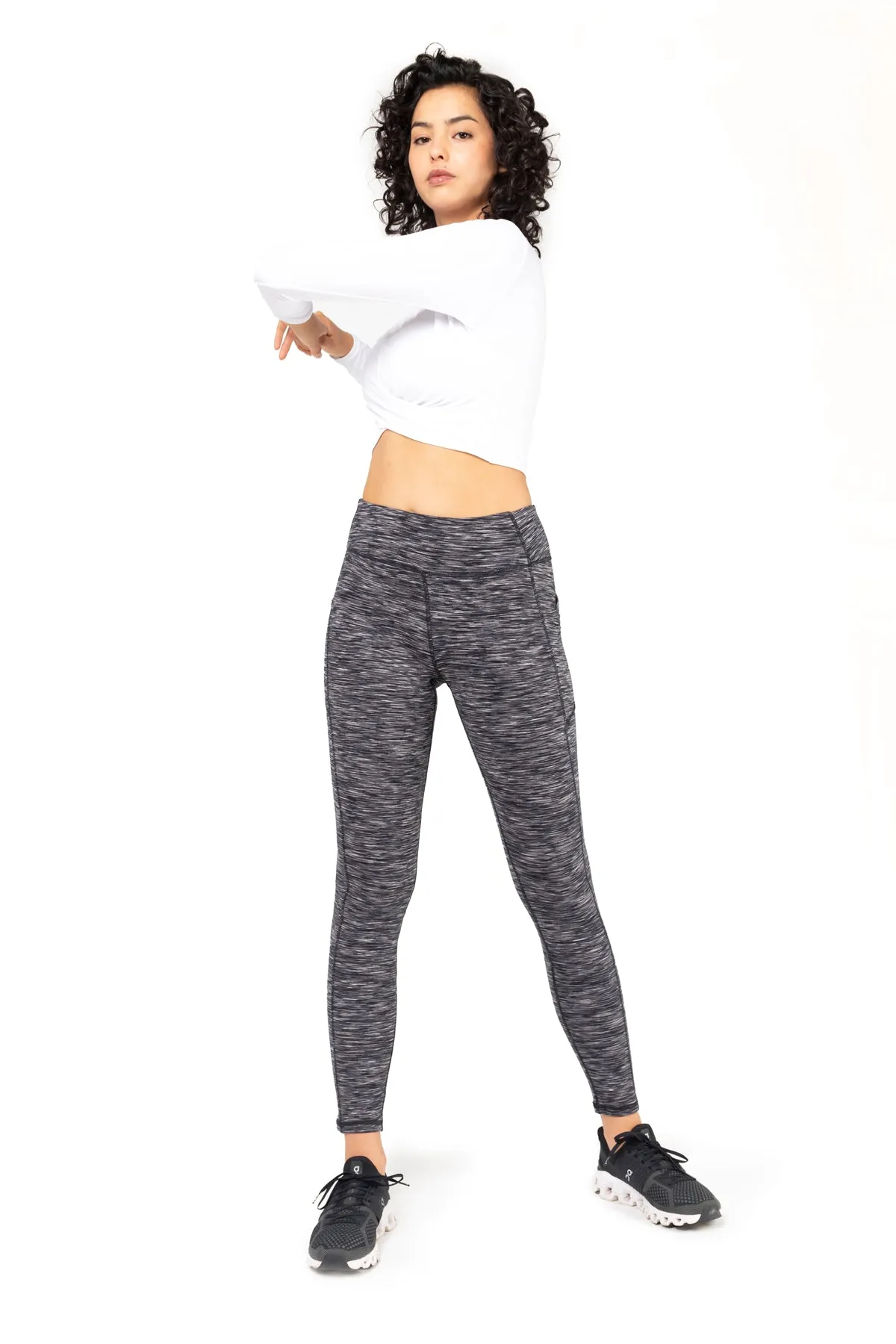 Space Dye High-Waist Double Brushed Leggings