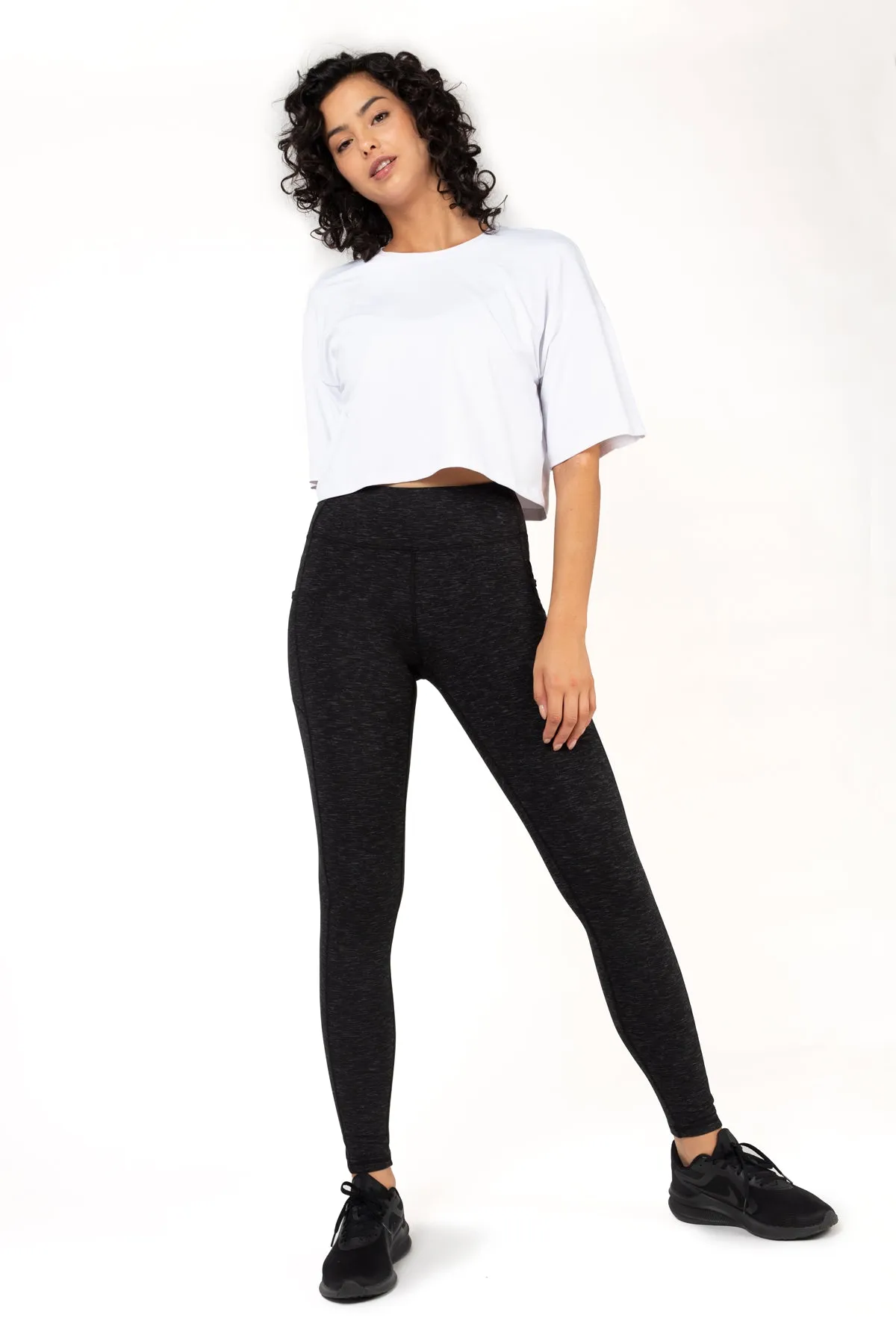 Space Dye High-Waist Double Brushed Leggings